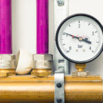 pressure gauge indicator in boiler-room